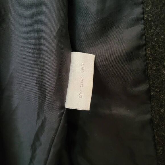 Worthington 100% Wool Charcoal Long Coat Women’s Medium Vintage Classic Button F - Picture 7 of 8